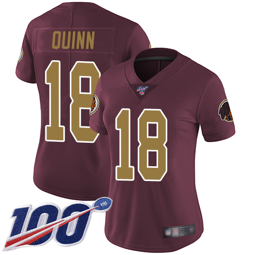 Washington Redskins Limited Burgundy Red Women Trey Quinn Alternate Jersey NFL Football #18 100th